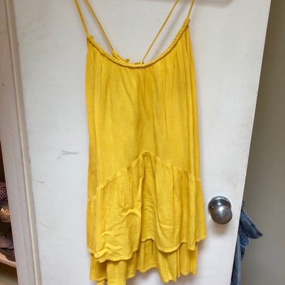 Zara Dresses & Skirts - Yellow Zara dress with braiding details